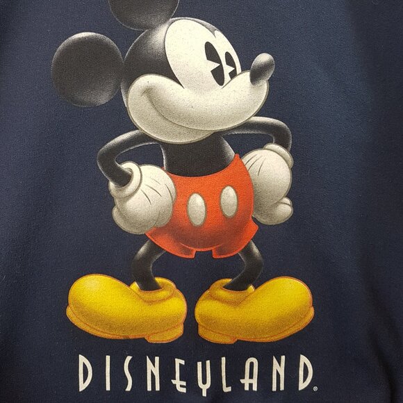 DISNEY Sweatshirt Unisex Adult Extra Large US XL Classic Mickey Mouse Navy Blue - Picture 2 of 6